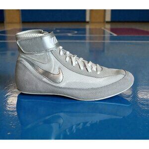 Nike Speedsweep 7 White Metallic Silver Wrestling Shoes Men's Size 12 366683-100